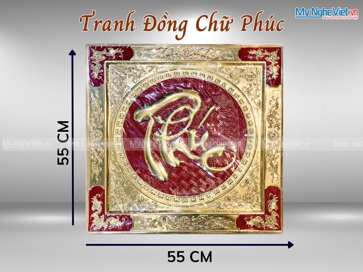 Quà tặng đồng chữ Phúc