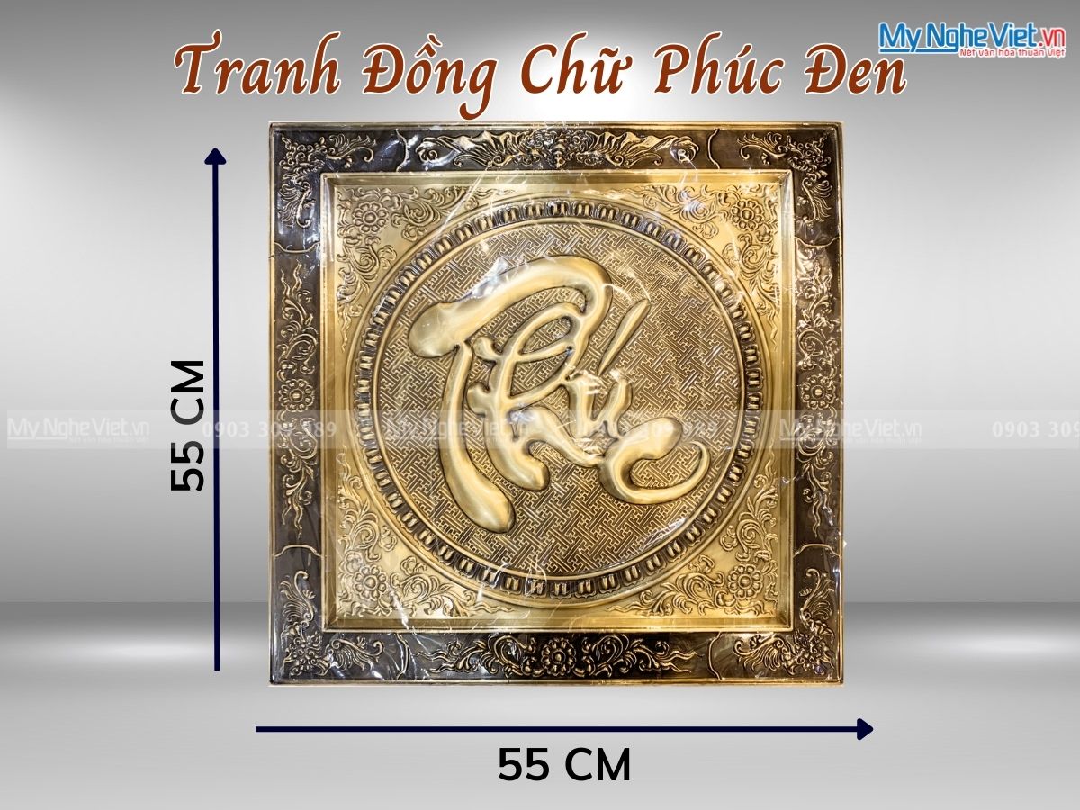 Quà tặng tranh đồng chữ Phúc