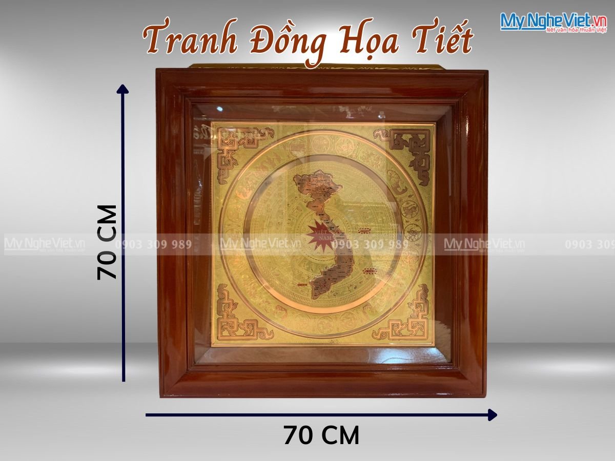 Tranh Đồng Họa Tiết Trống Đồng